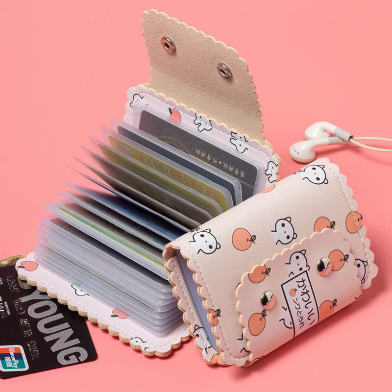 Multiple Slots Large Capacity Cute Compact Bank Card Holder