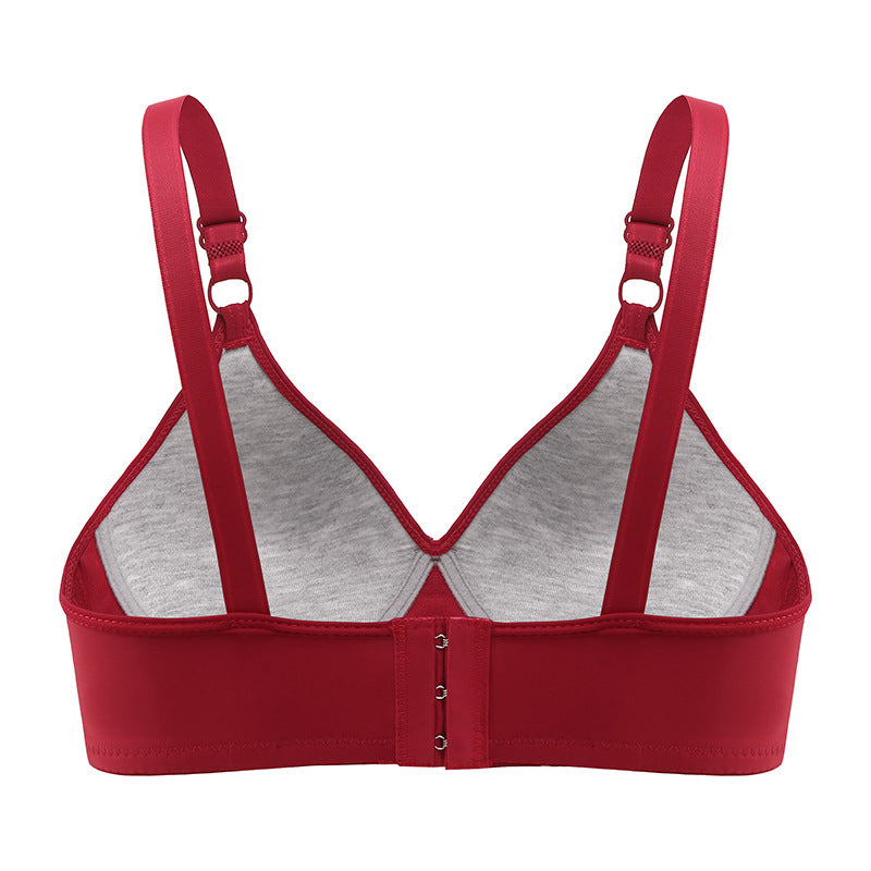 Women's Comfortable Three Breasted Traditional Thin Mould Cup Everyday Bras