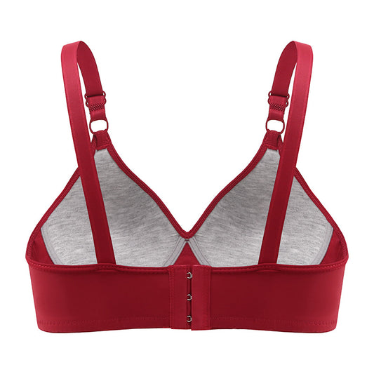 Women's Comfortable Three Breasted Traditional Thin Mould Cup Everyday Bras
