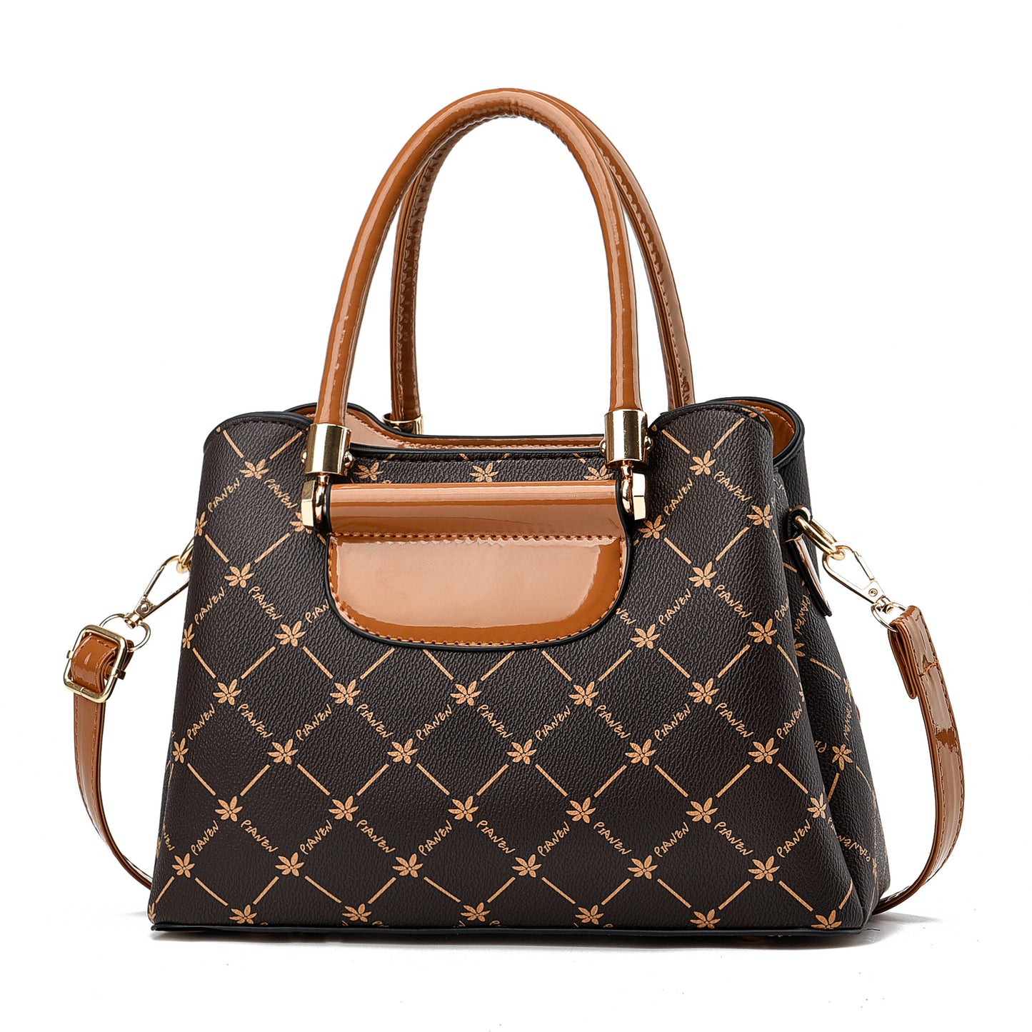 Women's Bright Leather Stone Pattern Large Handbags