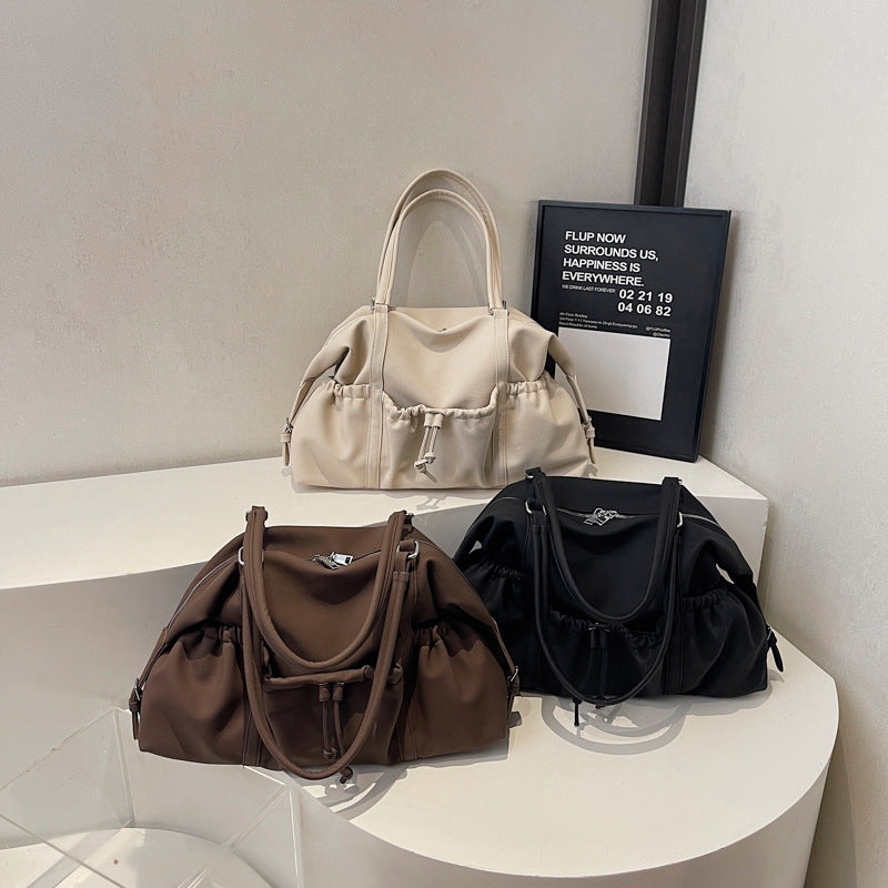 Capacity Soft Surface Versatile Commuter Simple Women's Shoulder Bag