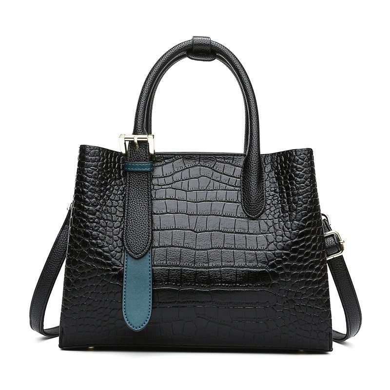 Women's High Quality Crocodile Pattern Fashion Trendy Handbags