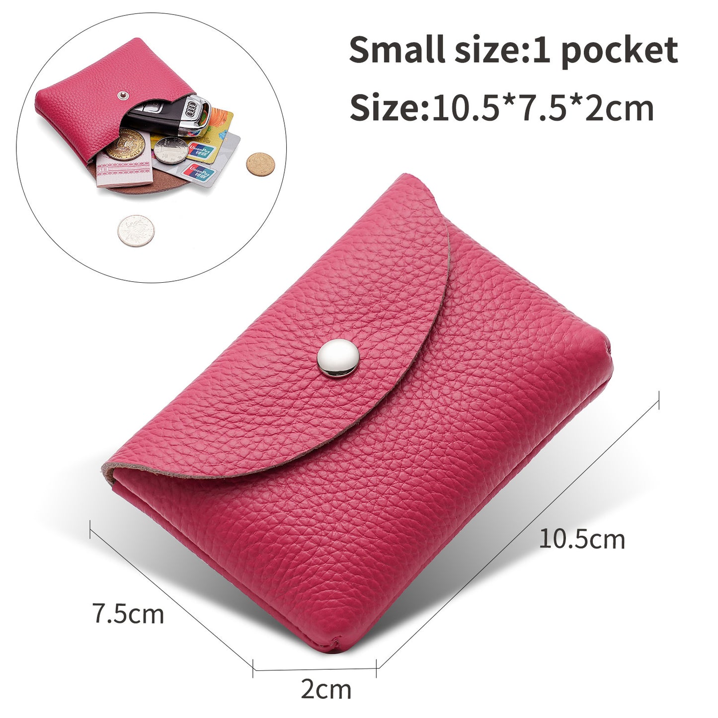 Women's Super Soft First Layer Cowhide Simple Coin Purses