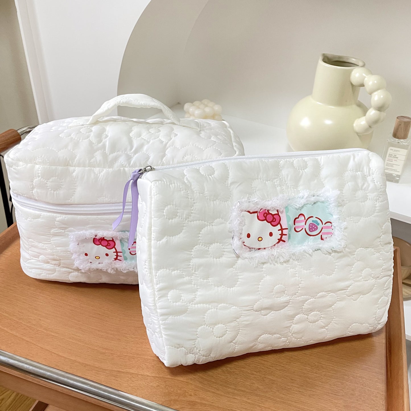 Cute Cat Storage Female Portable Large Cosmetic Bags