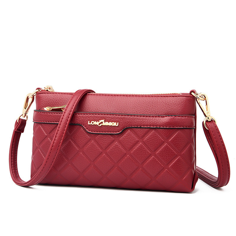 Women's Fashion Rhombus Mother's Mobile Change Women's Messenger Bag