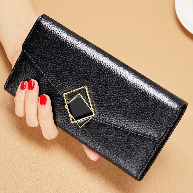 Women's Long Fashion Lucky Yellow Soft Clutch Ladies Wallet