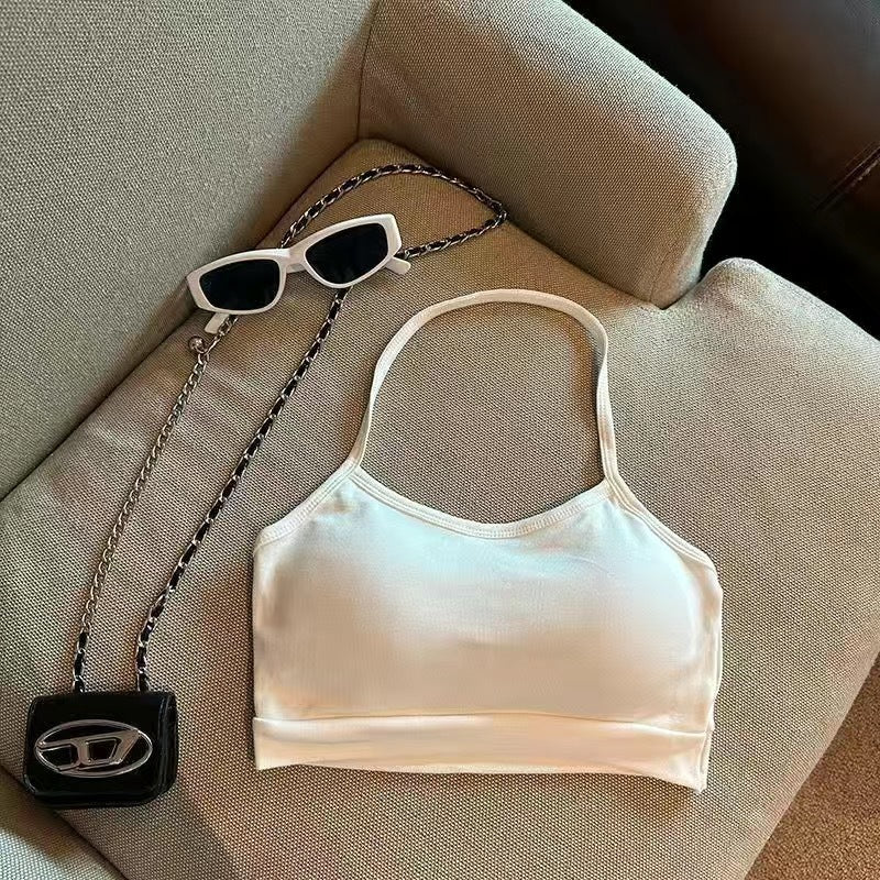Women's Halter Spaghetti Straps Summer Comes With Chest Tanks Camis