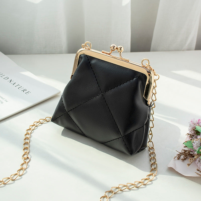 Graceful Popular Women's Rhombus Textured Short Bags
