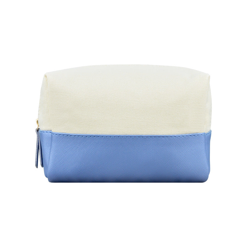 Color Contrast Stitching Canvas Wind Good-looking Cosmetic Bags