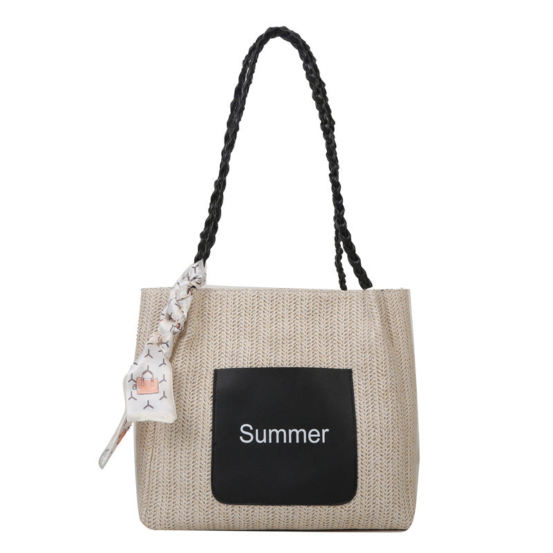 Women's Large Capacity Fashion Woven Spring Straw Crossbody Bags