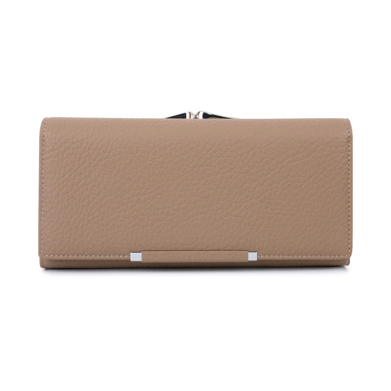 Women's Clutch Lychee Pattern Magnetic Snap Ladies Wallet