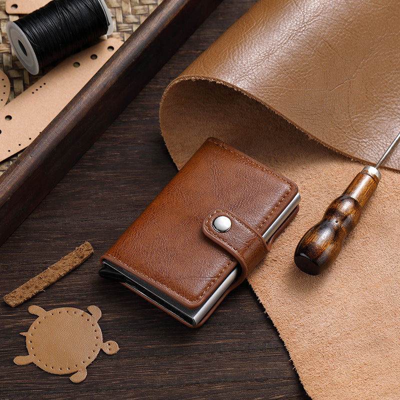 Women's & Men's & Metal Automatic Pop-up Cassette Good-looking Card Holder