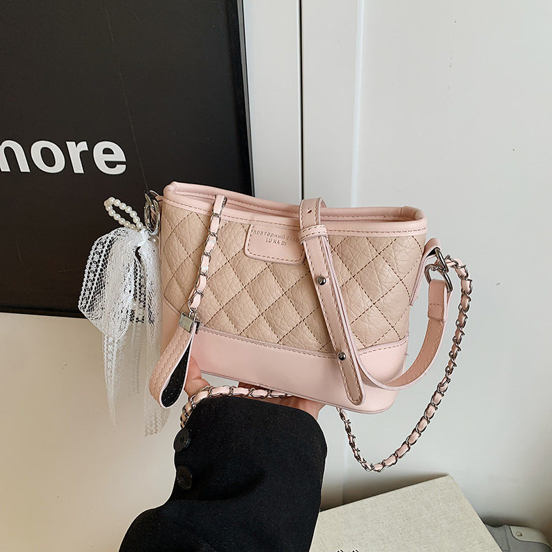 Women's Style Diamond Pattern Chain Summer Checked Bags