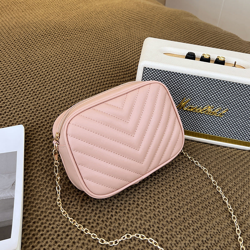 Women's Embroidery Thread Retro Chain Fashion Simple Small Square Bags