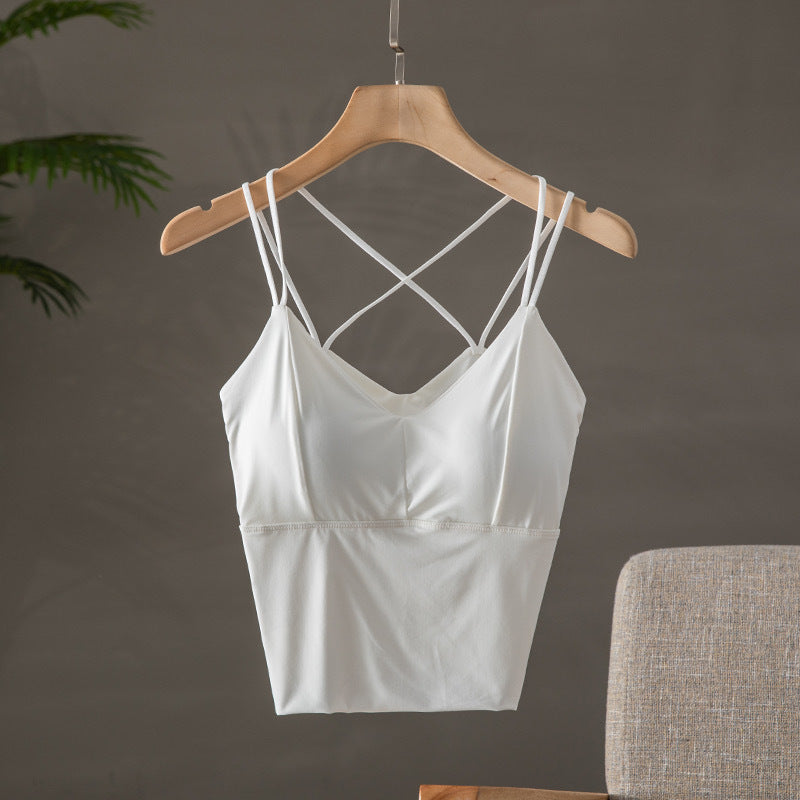 Women's Slim Fit Tube Top Cross Sexy Tanks Camis