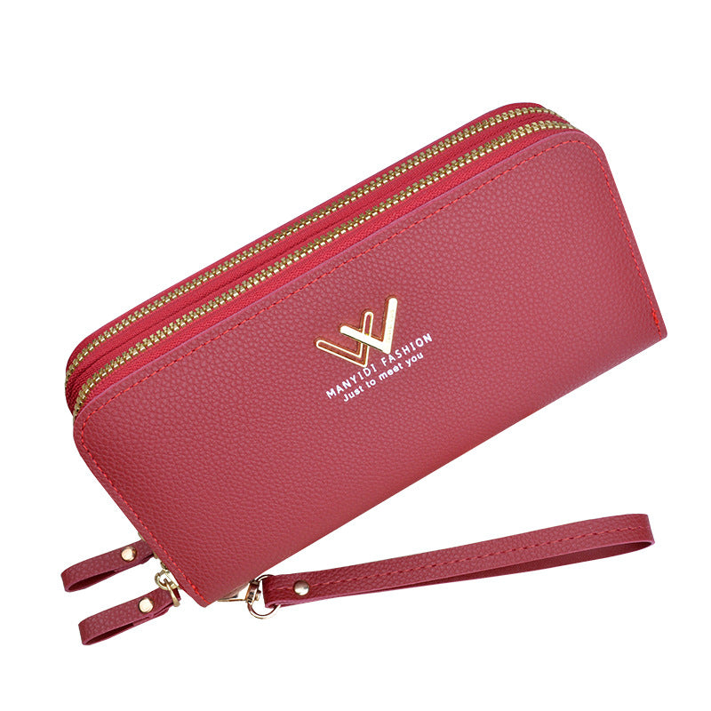 Women's Long Double Zip Clutch Fashion Simple Ladies Wallets