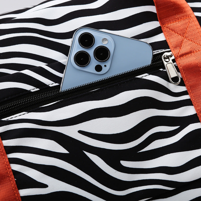 Striped Can Cover Female Lightweight Business Travel Bags