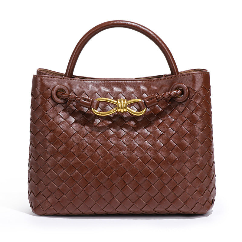 Women's Bow Hand-woven Simple Portable Classic Style Women's Shoulder Bag