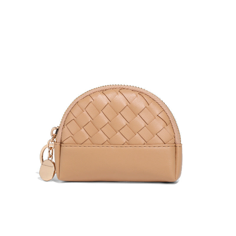 Creative Women's Hand-woven Simple Leather Zipper Ladies Wallet