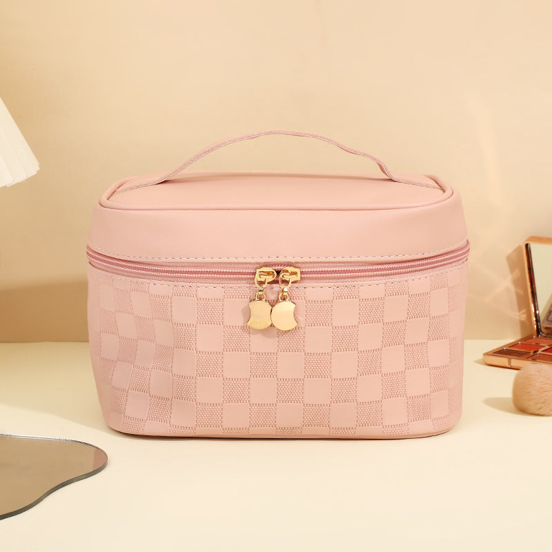 Women's High-grade Chessboard Storage Waterproof Portable Makeup Bag