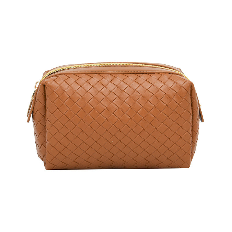 Pattern Green Portable High Sense Clutch Leather Cosmetics Storage Cosmetic Bags