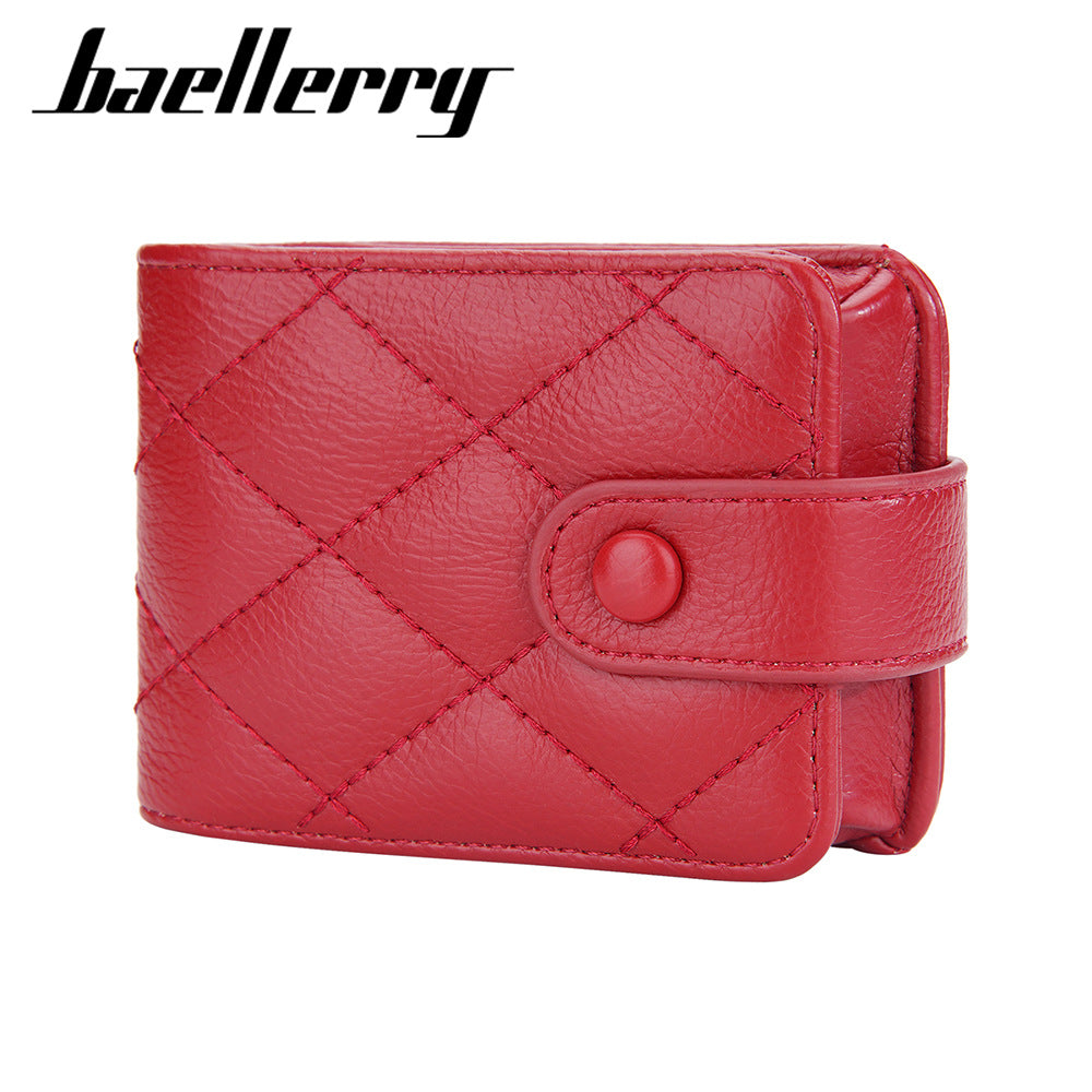 Women's Fashion Rhombus Quilted Compact With Lens Makeup Bag