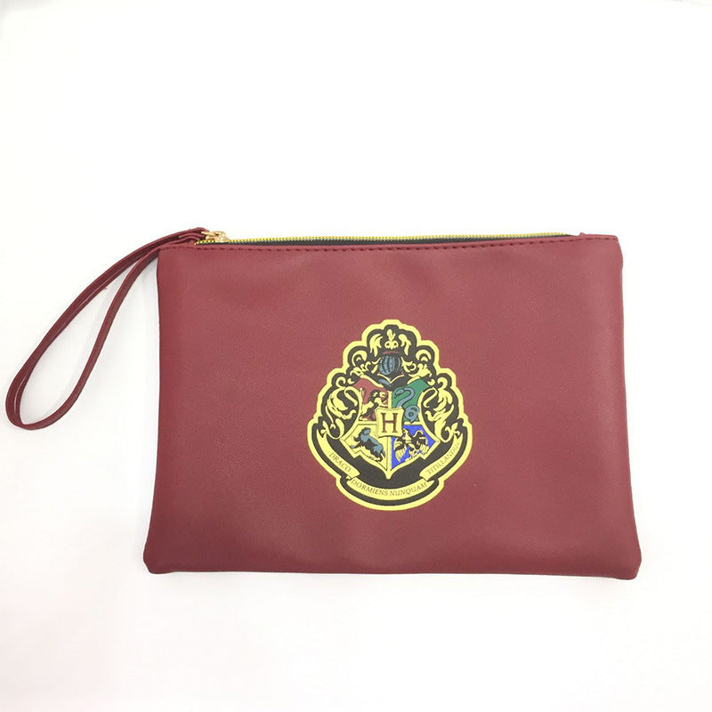 Women's Retro Brown Stitching Contrast Color Hogg Coin Purses