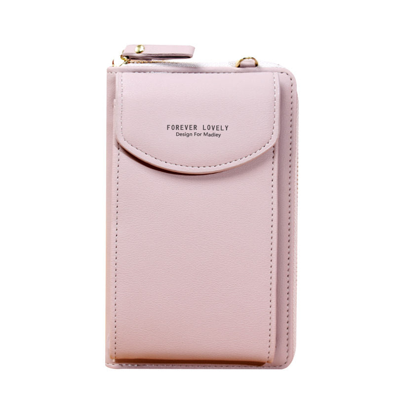 Women's Clutch Large Capacity Mobile Zipper Solid Phone Bags