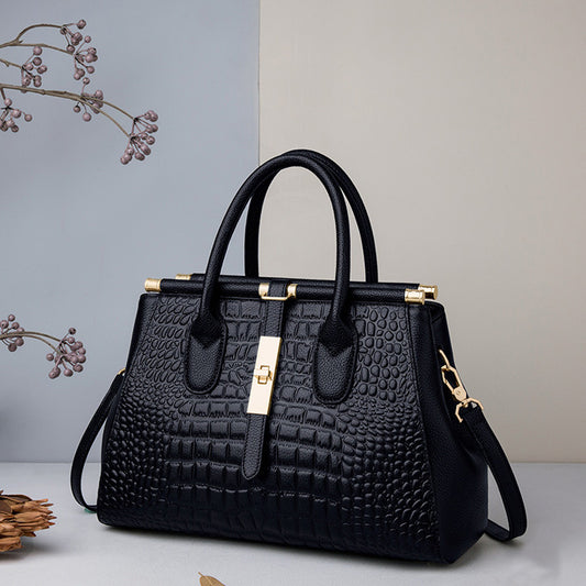 Women's Leather Lady Mom Fashionable Elegant Handbags