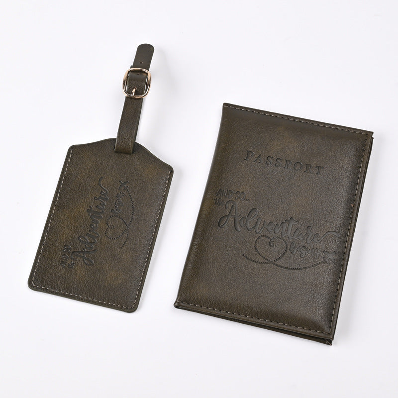 Brave Adventure Passport Cover Tag Ticket Card Holder