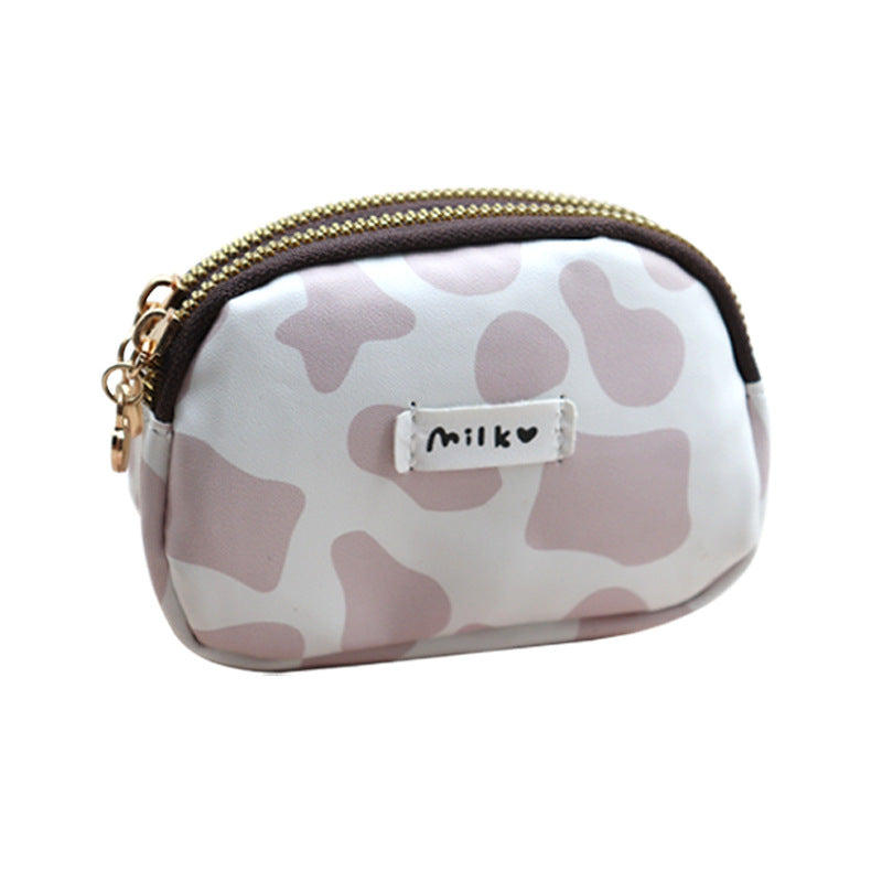 Cool Fresh Double Zipper Cute Cow Ladies Wallets