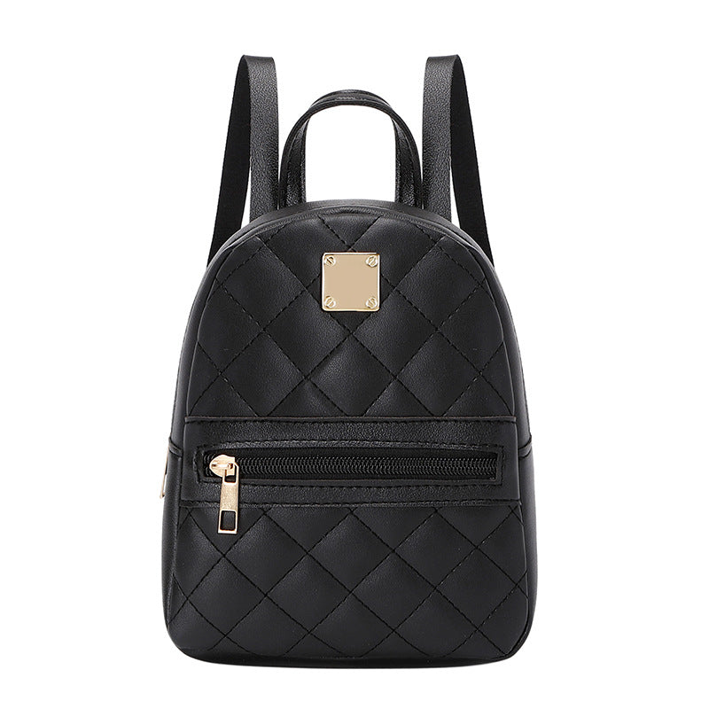 Comfortable Creative Embroidered Korean Style Rhombus Backpacks