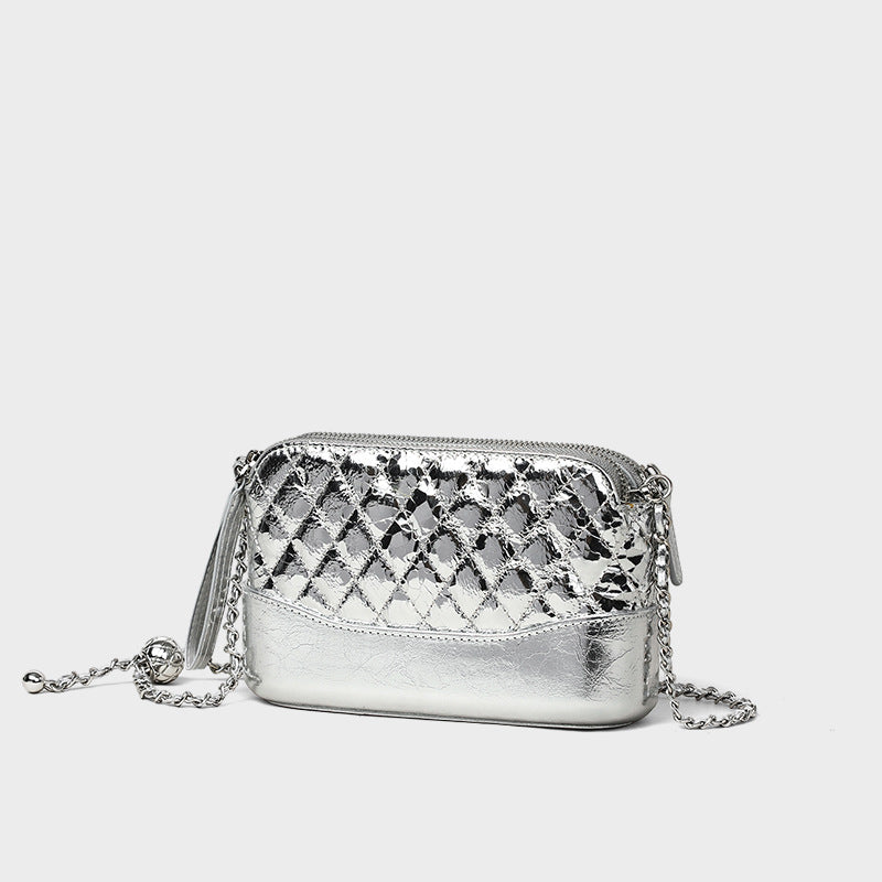Women's Summer Hobo Sier Golden Balls Chain Women's Messenger Bag