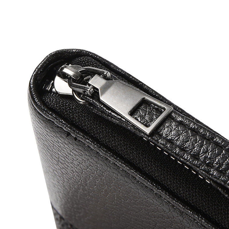Men's Clutch Zipper Large Capacity Mobile Business Men's Wallets