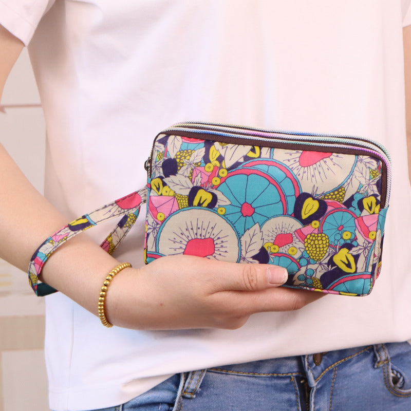 Graceful Women's Long Clutch Fabric Zip Handbags