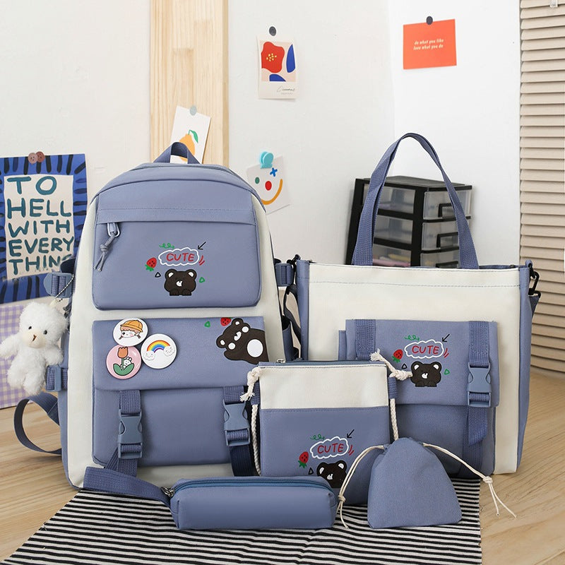 Comfortable Campus Cute Primary Junior's Simple Backpacks
