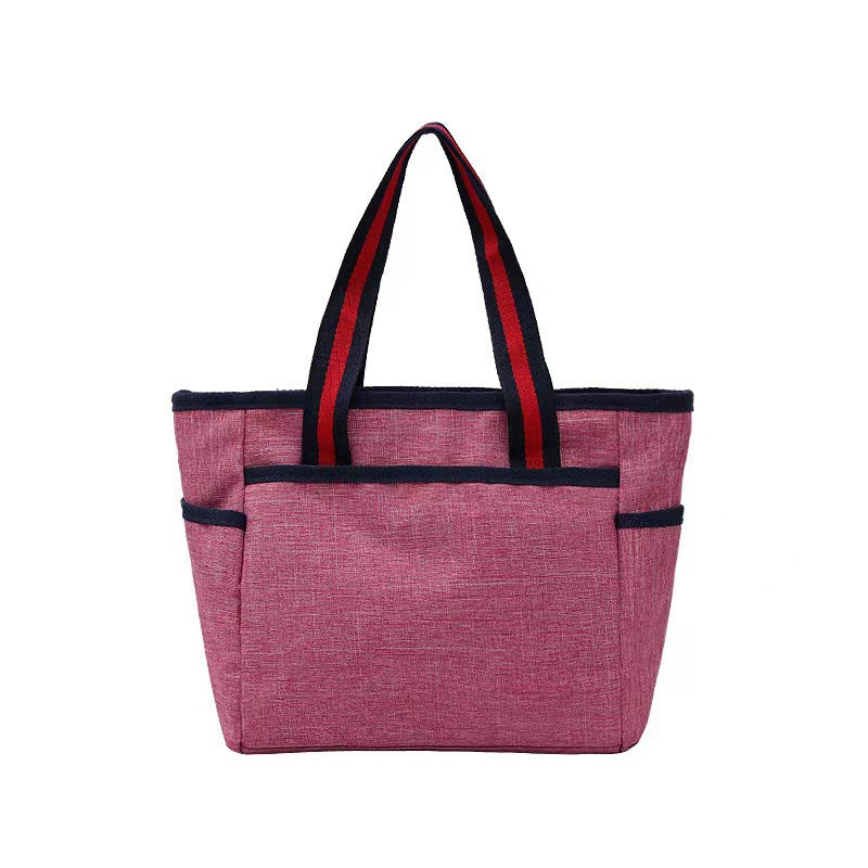 Women's Lunch Solid Color Retro Hand White Handbags