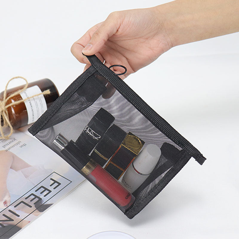 Transparent Mesh Portable Simple Large Capacity Cosmetic Bags