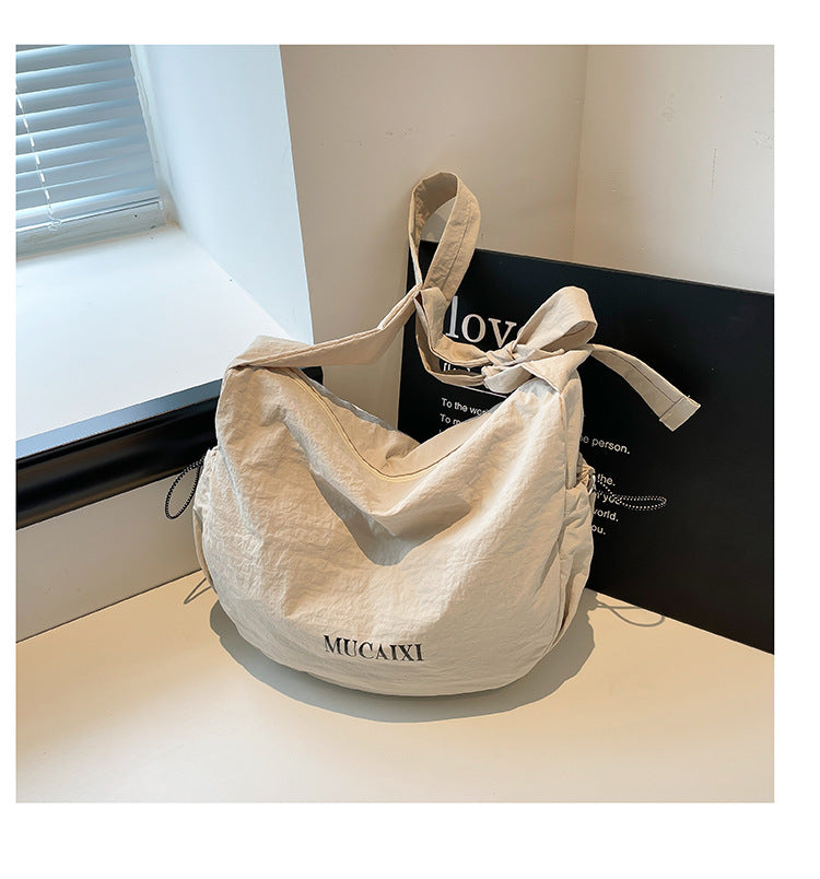 Women's Style Artistic Washed Cloth Fashion Dumpling Women's Messenger Bag