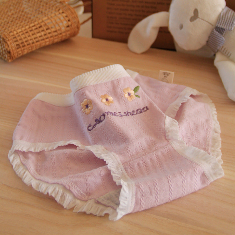 Cotton Antibacterial Crotch Female Comfortable Floral Panties