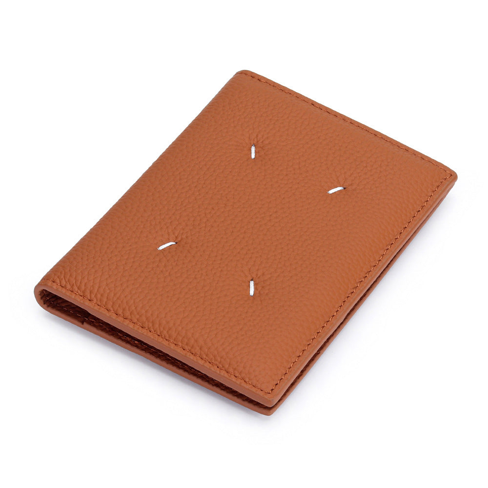 Leather Passport First Layer Simple Certificate Protective Ladies Wallet