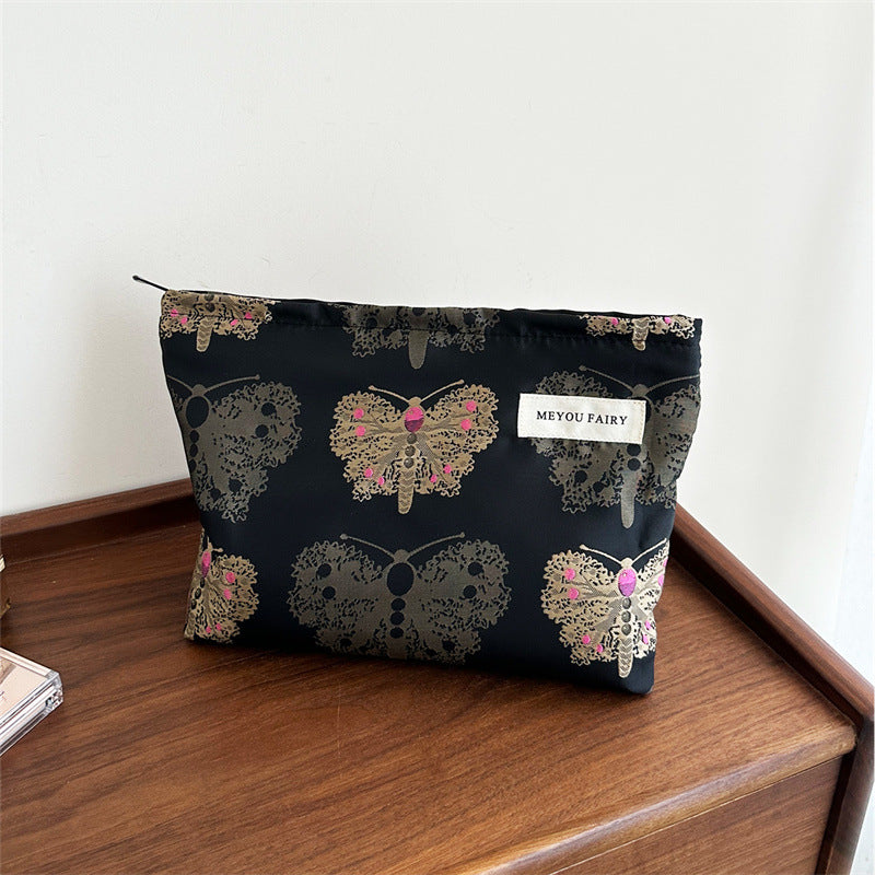 Chinese Butterfly Vintage Storage Fabric Large Capacity Home Good-looking Makeup Bag