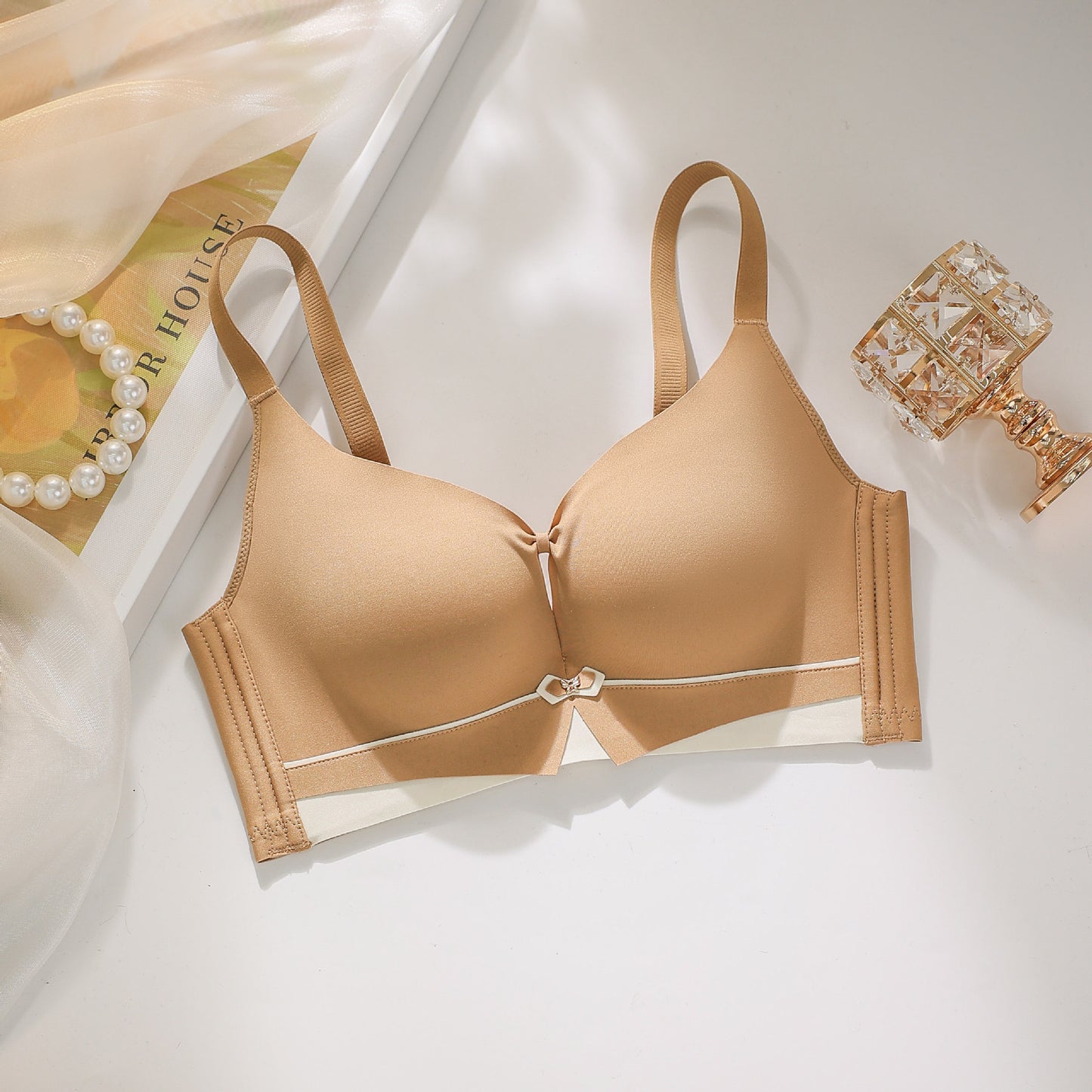 Breast Exaggerating Push Up Adjustable Wireless Top Thin Bras