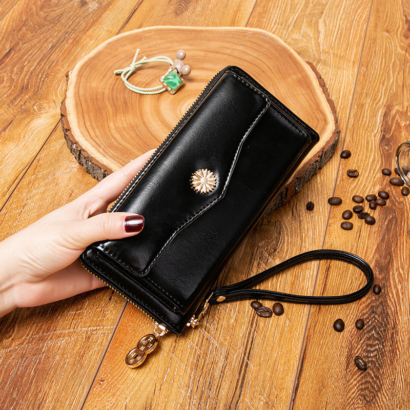 Women's Lucky For Long Clutch Portable Horizontal Men's Wallet