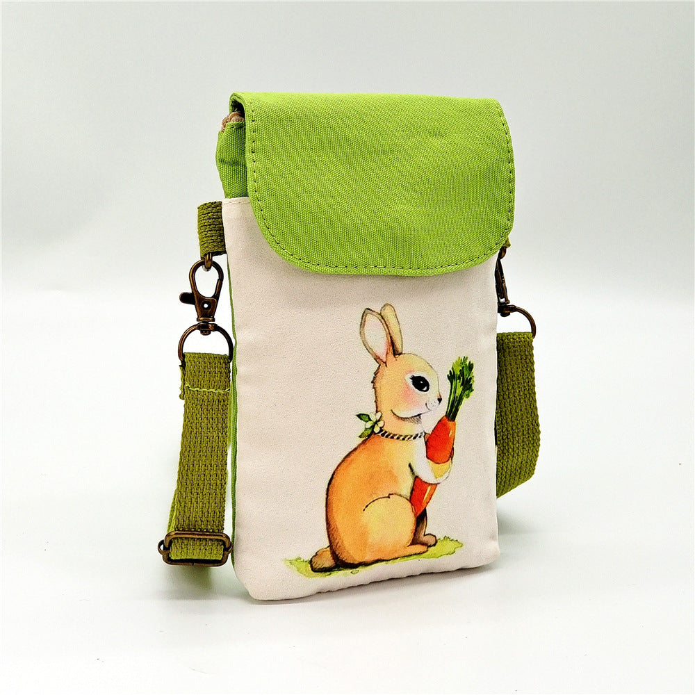 Women's Printing Fresh Painted Kaka Tribal Canvas Hand Phone Bags