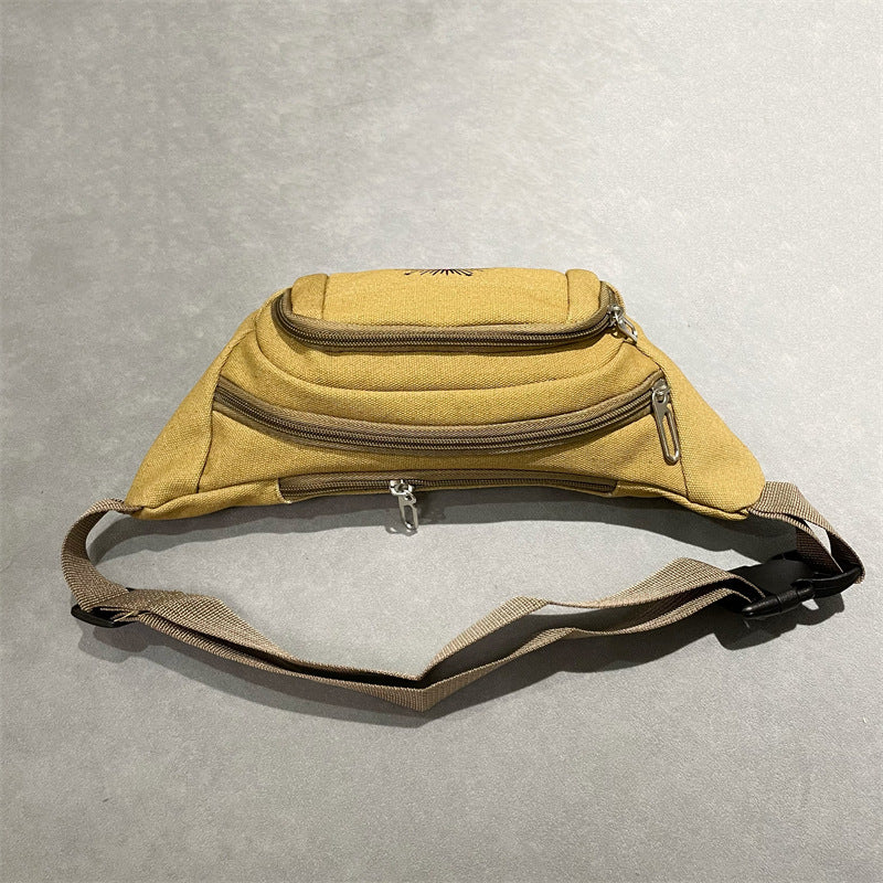 Women's & Men's Thick Canvas Large Capacity For Construction Men's Waist Packs