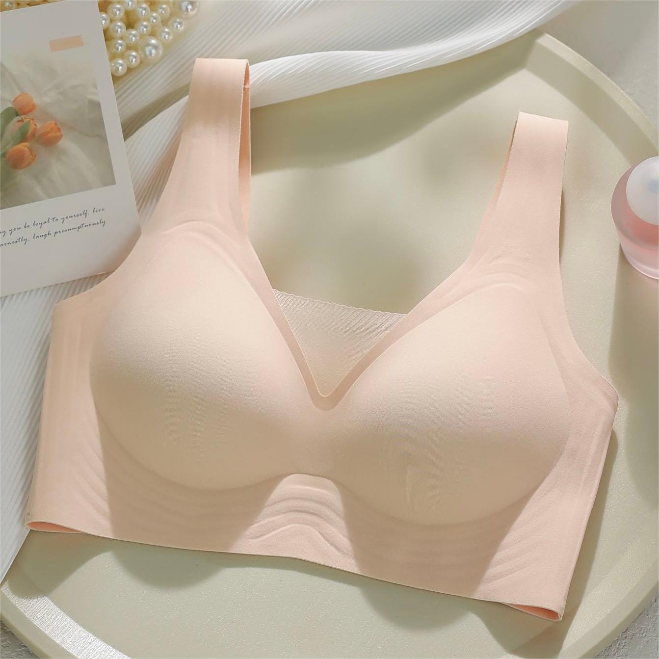 Women's Summer Seamless Underwear Adjustable Live Broadcast Big Chest Show Everyday Bras