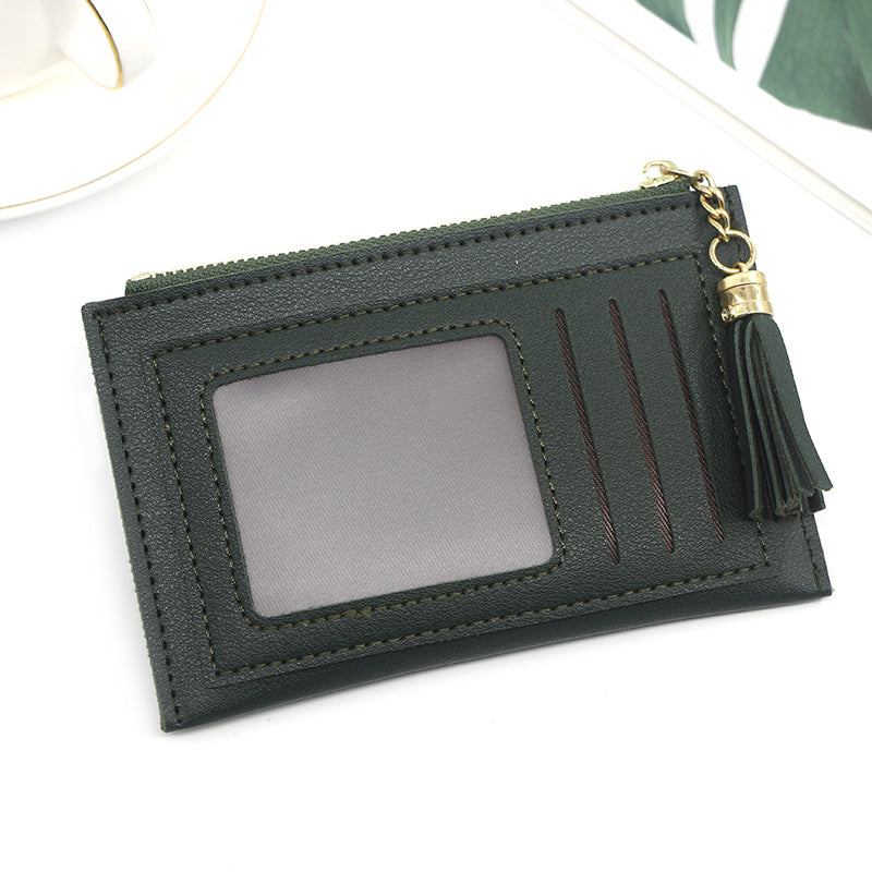 Women's & Men's Commute Both Use With Zipper Solid Card Holder
