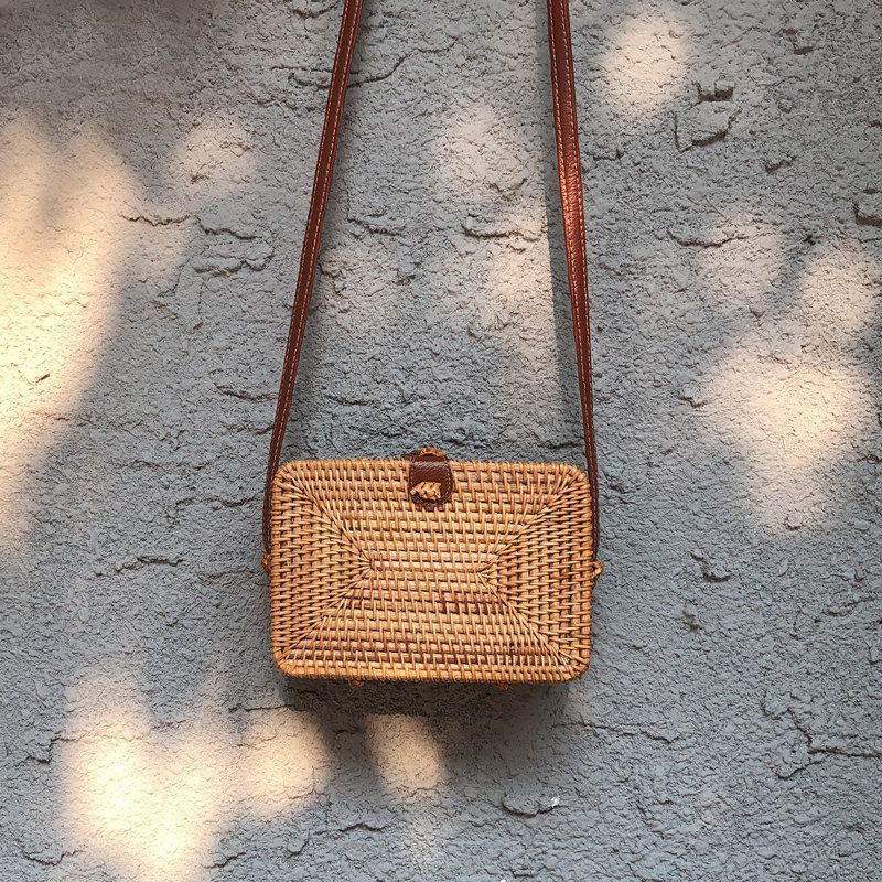 Rattan Autumn Weave Woven Retro Straw Handbags