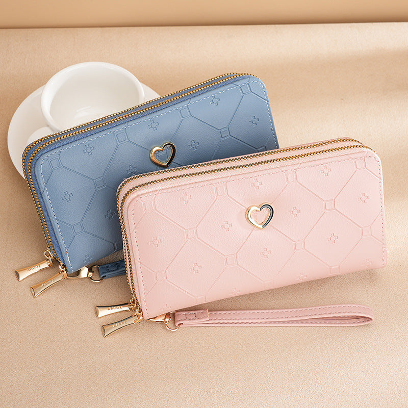 Charming Long Double Layer Zipper Fashion Ladies Wallets